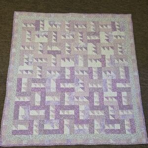 Lavender Patchwork Quilt - Soft Purple & Cream Bedding